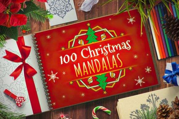 100 Christmas Mandala Ornaments Illustrations for Festive Web Design