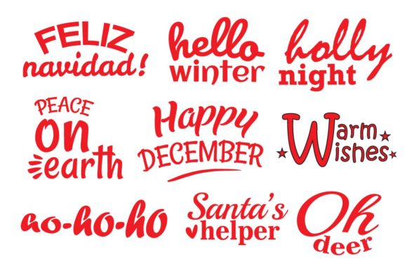 Christmas Bundle Quotes Illustrations