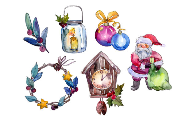 Christmas Collection Elements Set for Illustrations