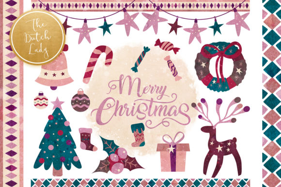 Christmas Elements Decorations Clipart