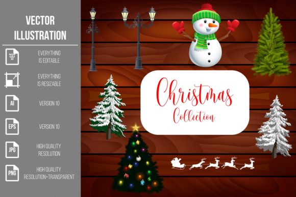 Christmas Elements Design Vector Set