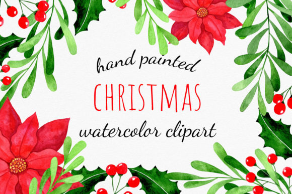 Christmas Floral Elements Clipart