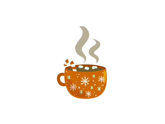 Christmas Illustration Hot Coffee