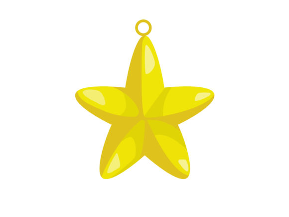 Christmas Illustration Yellow Star