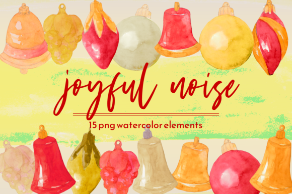 Christmas Ornaments Watercolor Clipart for Creative Projects