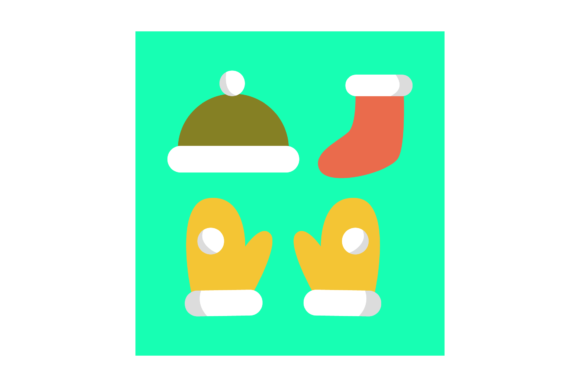 Christmas Socks Gloves Illustrations