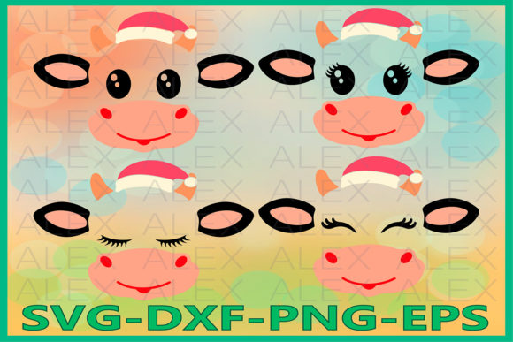 Cow Christmas Illustration for Digital Sellers