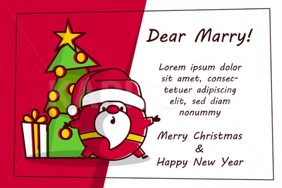 Cute Cartoon Santa Illustrations for Handmade Crafting