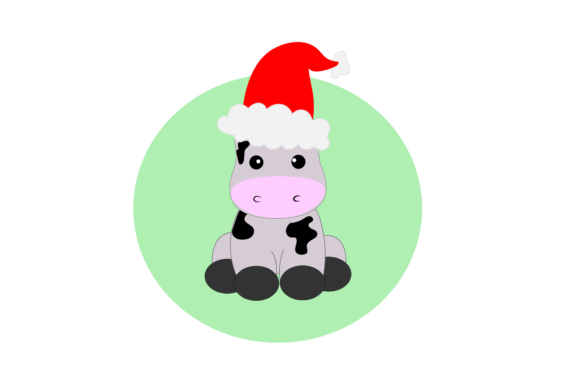 Cute Cow Christmas Illustrations