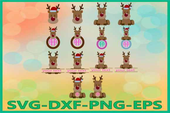 Deer, Merry Christmas, Deer Monogram Illustrations