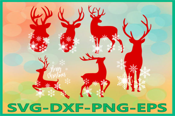 Deer Snowflake, Merry Christmas