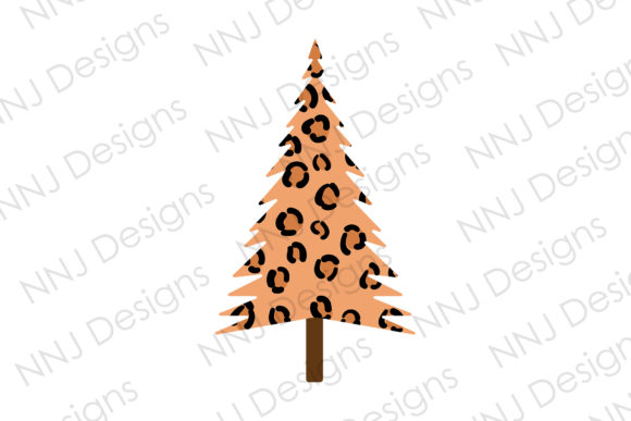 Leopard Christmas Tree SVG Clipart for Digital Creators