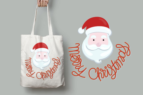 Santa with Merry Christmas Illustrations