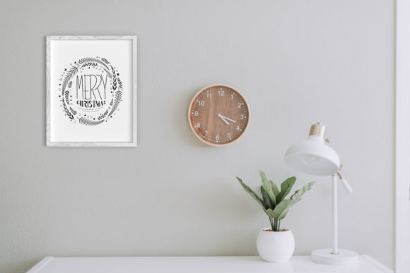 Wall Art of Merry Christmas Illustrations