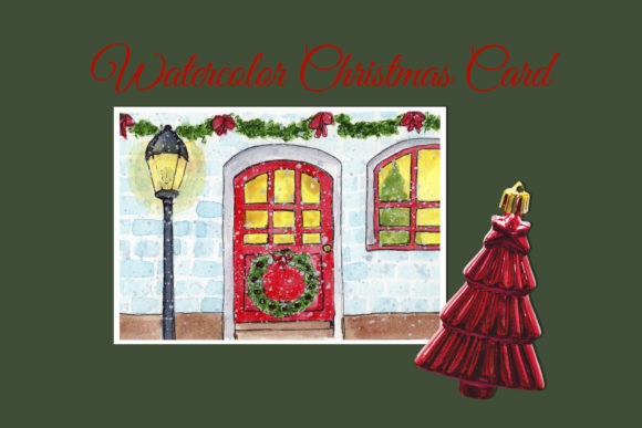 Watercolor Christmas Card Embroidery Review