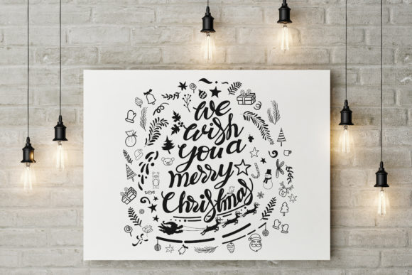 We Wish You a Merry Christmas Lettering